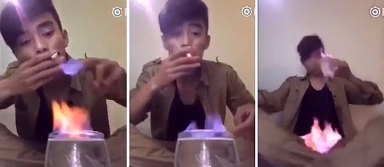 Cool Görünmek İçin Sigarasını Farklı Şekilde Yakan Gencin İbretlik Sonu
