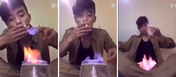 Cool Görünmek İçin Sigarasını Farklı Şekilde Yakan Gencin İbretlik Sonu