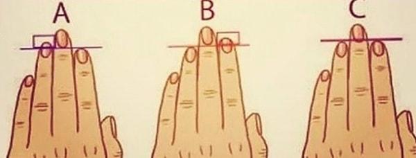 2. Peki sol el işaret parmağın yüzük parmağından uzun mu kısa mı?