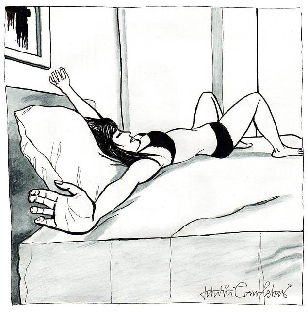1. Idalia Candelas illustrates her own experience of living alone through her works.