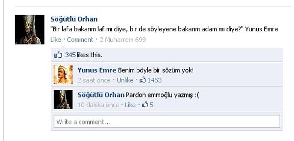 3. Tarihi kişilikler adına uydurma söz yazamadık 😁