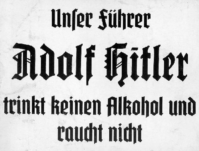 Liderimiz Adolf Hitler Sigara ve İçki İçmez.