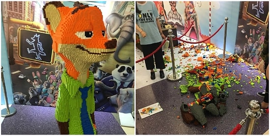 Ребенок разрушил статую из Лего, на которую ушло три дня, за 5 секунд