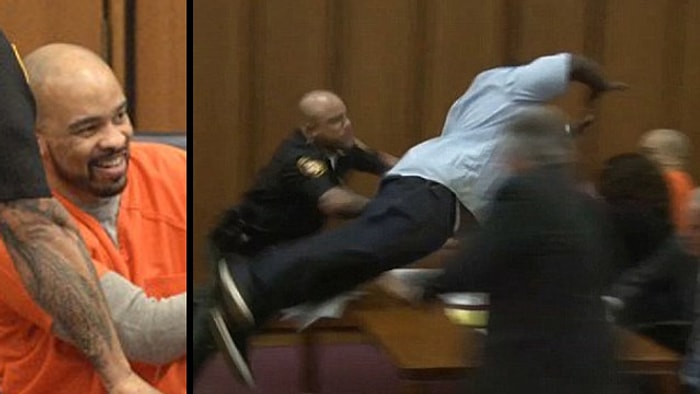 Kızının Katili Yüzüne Bakıp Sırıtınca Mahkeme Salonu Demeyip Üzerine Atlayan Baba