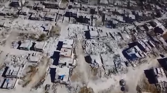 Operasyonlar Sonrası Nusaybin'deki Top Atışlarının Havadan Görüntüsü Yayınlandı