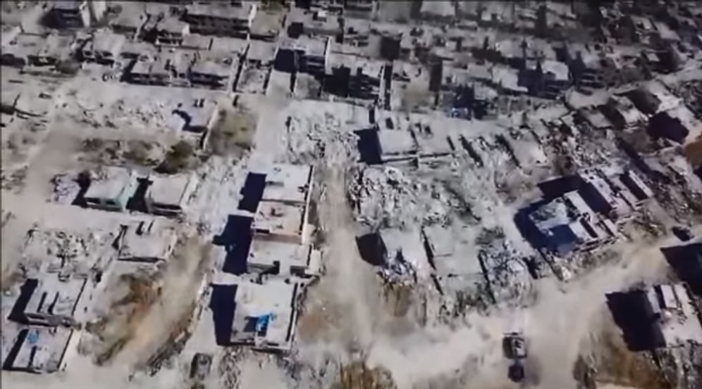 Operasyonlar Sonrası Nusaybin'deki Top Atışlarının Havadan Görüntüsü Yayınlandı