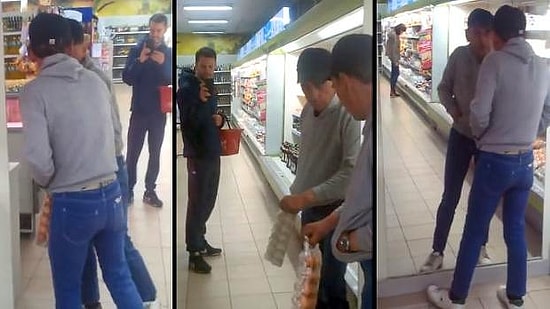 Молодой человек в нетрезвом виде спорит со своим отражением в зеркале