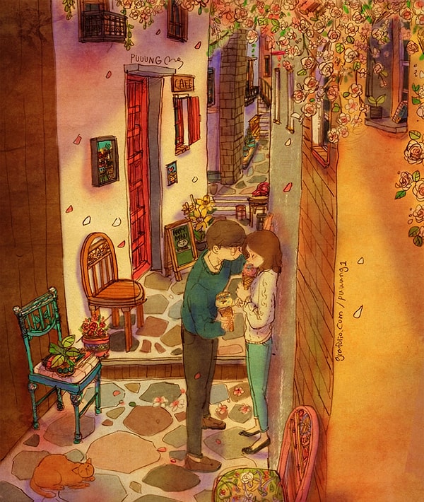 5. Остановиться в переулке, чтобы сказать, как вы ее любите