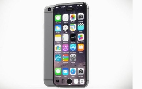 Дизайн iPhone 6s и edge-to-edge края от Мартин Хайек. Обратите внимание на кнопку!