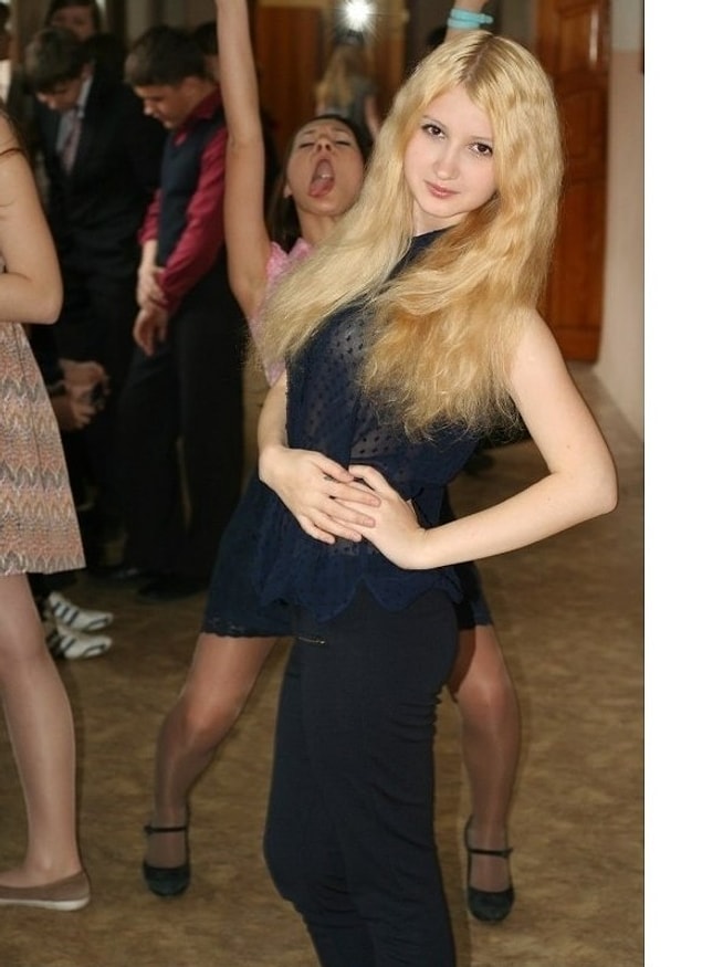 7. This party girl, who probably puked way too early.