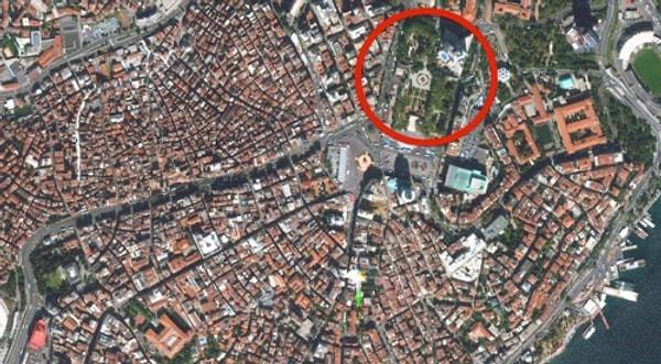 İşte cennet İstanbul'daki Gezi Parkı'nın uydudan çekilmiş görüntüsü: