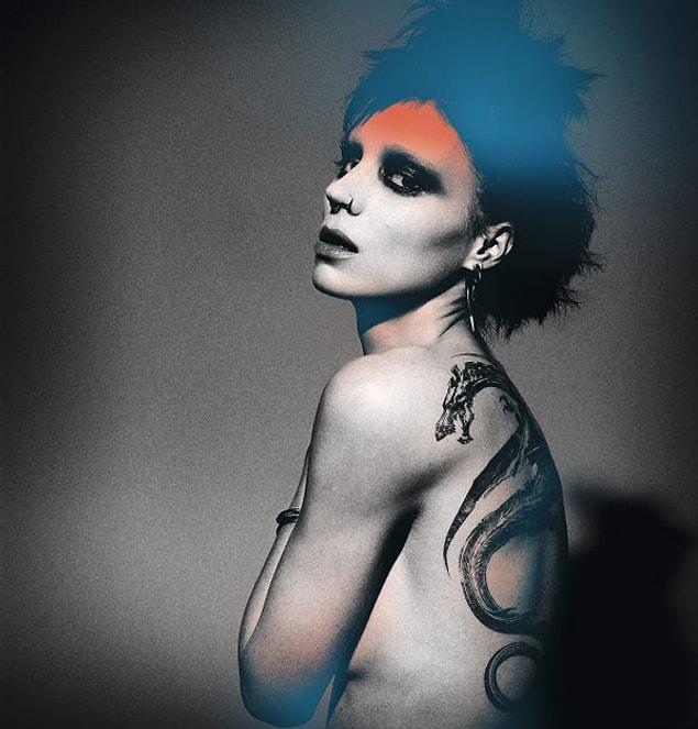 4. Lisbeth Salander's tattoo in "Girl with the Dragon Tattoo."