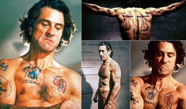 6. Robert De Niro's tattoos in Scorsese's "Cape Fear."