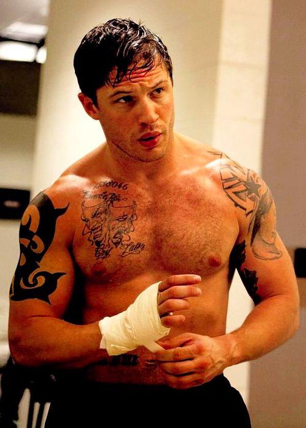 26. Tattoos that made Tom Hardy even more sexy in "Warrior."