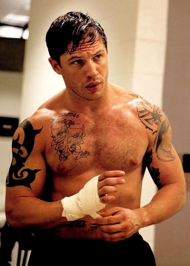 26. Tattoos that made Tom Hardy even more sexy in "Warrior."
