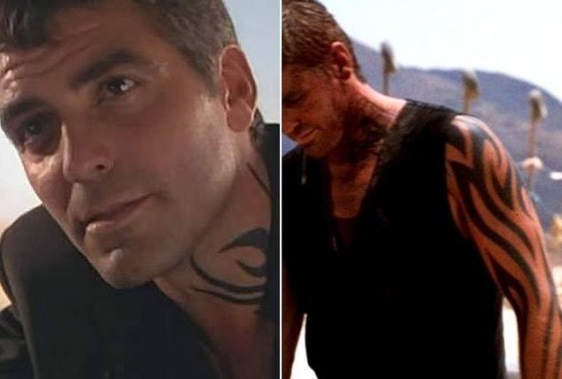 9. George Clooney's tattoos in "From Dusk Till Dawn."