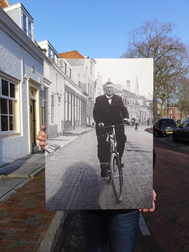 12. Not much has changed on the streets of Europe, not even the bicycles in the Netherlands.