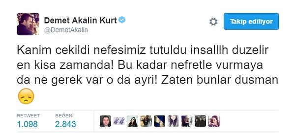Semih'in büyük hayranı olan Demet Akalın da Twitter'dan destek verdi.