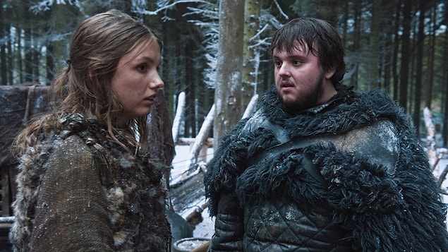 10. Ya en azından bunlar mutlu olsun ya! Samwell Tarly ❤ Gilly