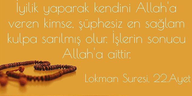 Lokman Suresi, 22. Ayet!