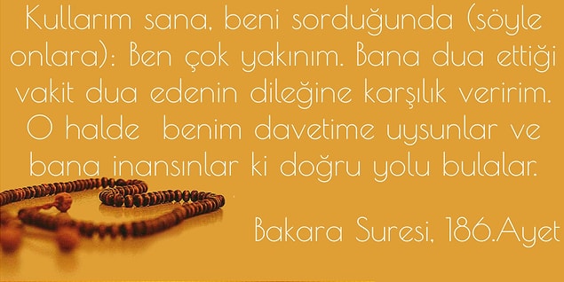 Bakara Suresi, 186. Ayet!