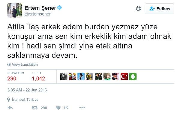 Şener'in tweetleri cinsiyetçi ifadeler içeriyordu.