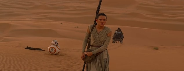8. Star Wars The Force Awakens: Rey's clothing. Look at the cross. The left one is on top.