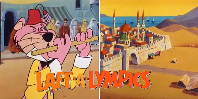 Bu da Laff-A-Lympics çizgi filminin bizi nasıl gösterdiğine dair ayrıntılı hazırlanmış bir içerik.