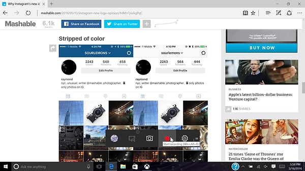 5. Записывайте свой экран с помощью приложения Xbox