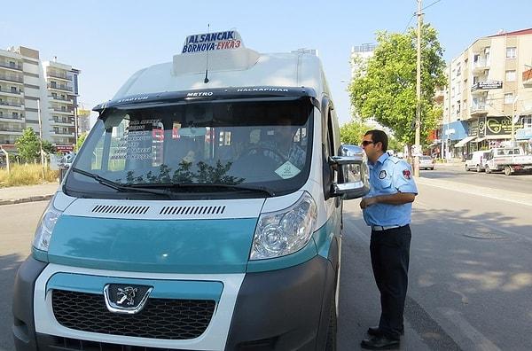 İzmir'de klima açmayan 30 minibüs şoförüne 208 lira ceza