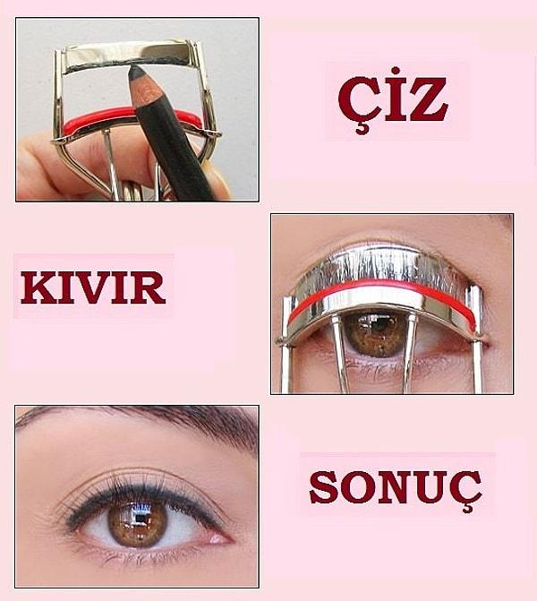 1. Pinterest'teki bu yöntemle eyeliner çekmek artık çok daha kolay!
