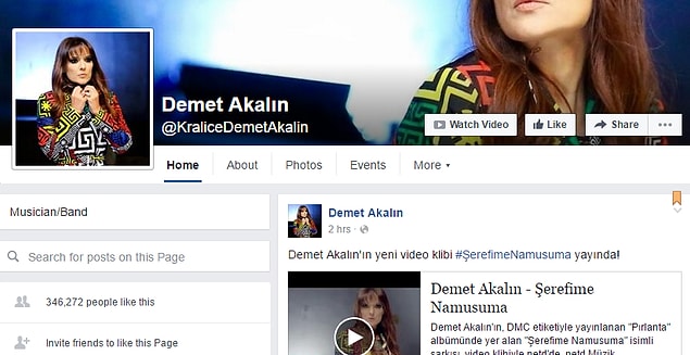 2. Facebook'ta diğer hesaplara göre daha az hayranı olsa da diğer sayfalarla birleştirince hayran sayısı milyonları buluyor.