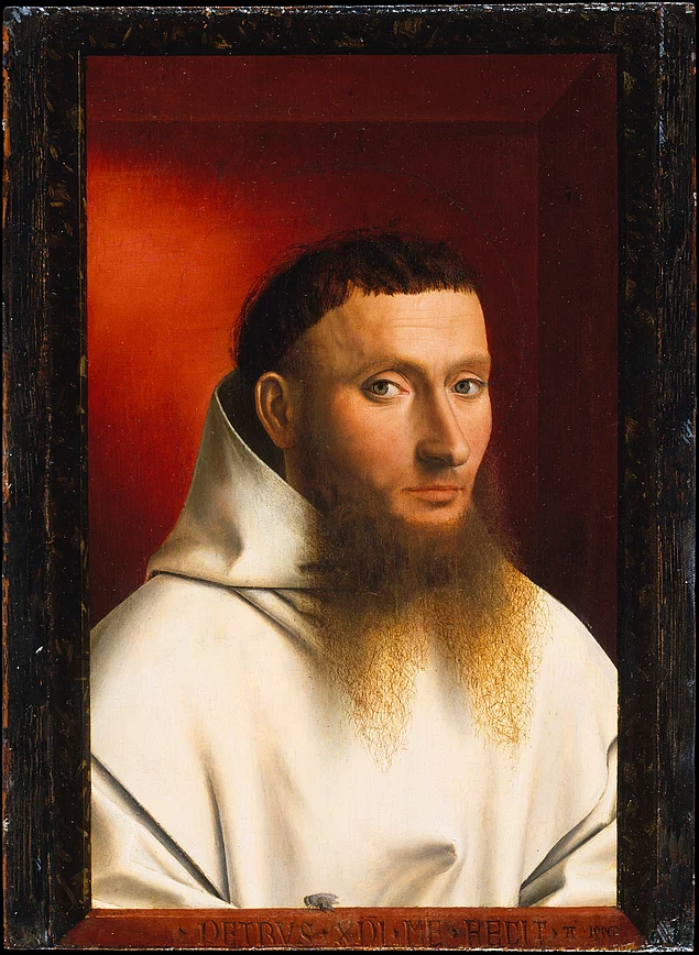 1446'da portre içinde dini sembol hatırlatıcısı olarak sinek de çizilmiş.