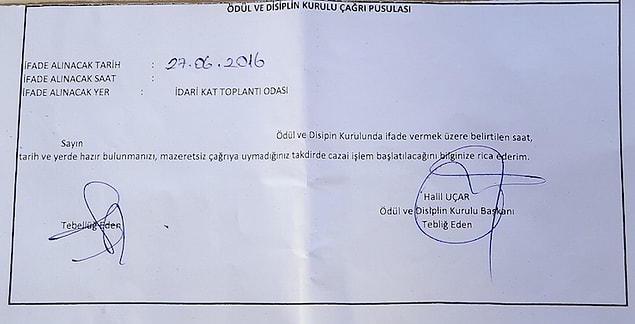 Disiplin kurulu toplandı, ifadeleri alındı