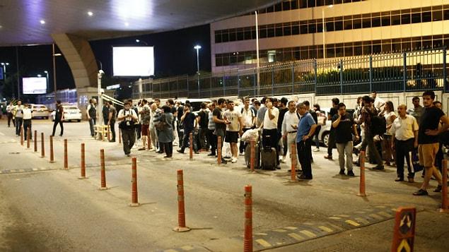 7. The airport was quickly evacuated after the explosions.