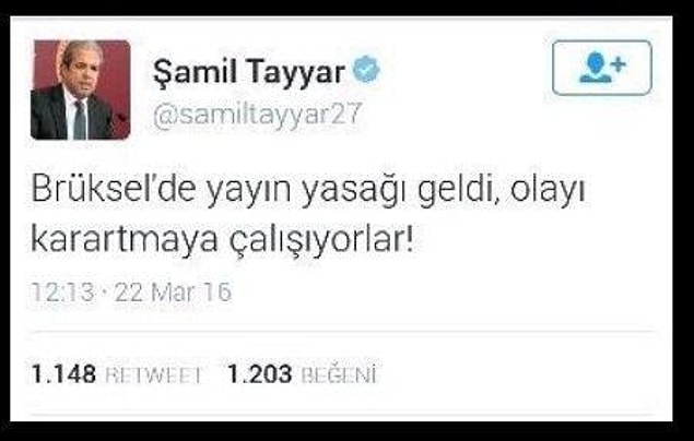 Oysa ki 33 kişinin hayatını kaybettiği Brüksel saldırısı sonrasında, sosyal medya hesabından tam tersi yönde bir açıklama yapmıştı.
