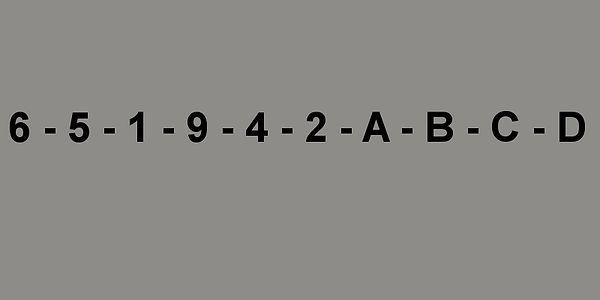 4. Aşağıdaki örüntüde A-B-C-D yerine hangi rakamlar  gelmelidir?