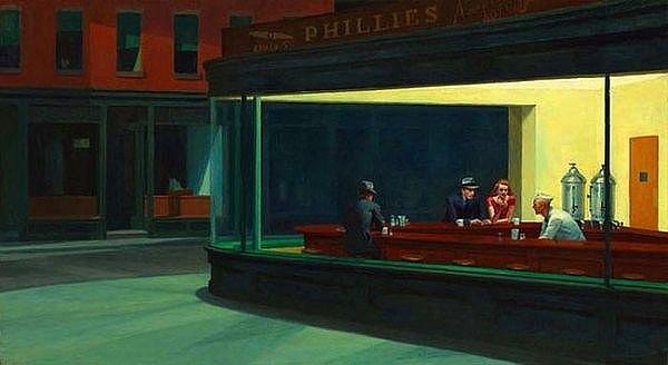 13. "Gece Kuşları", Edward Hopper