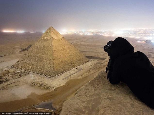 1. The Russian photographers have recently gained attention for capturing these illegal photographs of the Great Pyramid in Egypt.