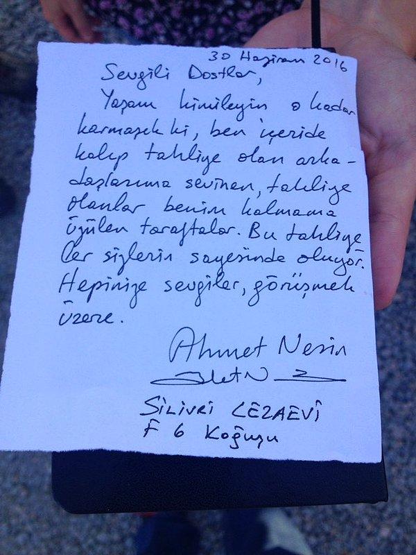 Ahmet Nesin'den mesaj
