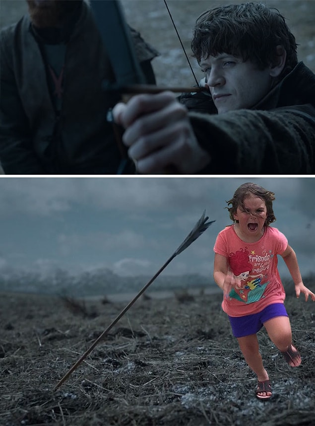 16. Bu arada ah be Rickon neden zig zag çizmedin koşarken...