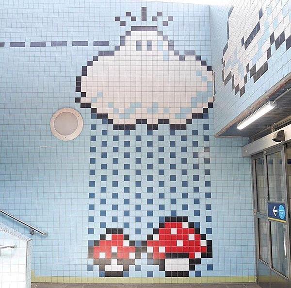 Mario ve büyülü mantarlarının sizi karşıladığı bir metro bu.
