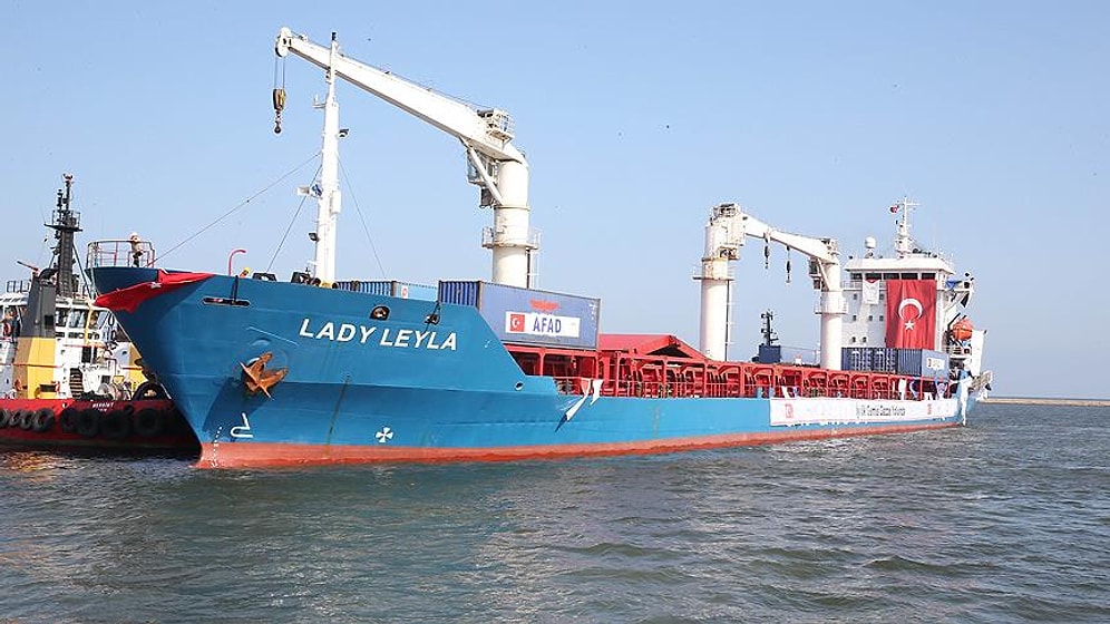 Gazze'ye Yardımları Ulaştıracak 'Lady Leyla' Aşdod Limanı'nda