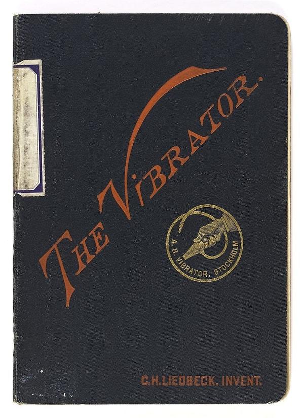 C.H.Liedbeck'e ait 1891 tarihli "Vibratöre Dair Açıklamalar ve Kullanım Talimatı" adlı kitabın kapağı.