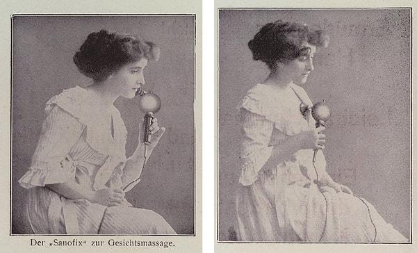 Sanofix Elektrikli El Vibratörleri reklamı. (1913)