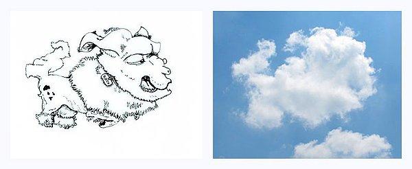 Bulutların ona verdiği ilhamla yaptığı çizimler: Harika!