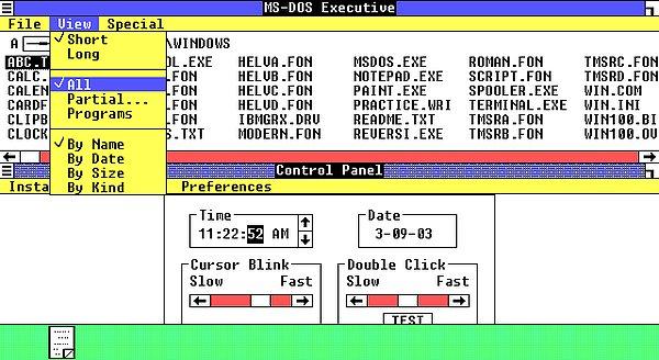 1983 yılında yapımına başlanan Windows 1, 1985 yılında kullanıcılara sunuldu.