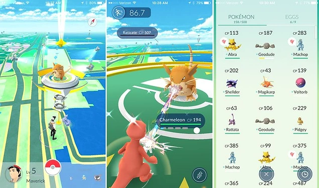 Pokemonları yakalayabilmek için iki alternatifiniz var.