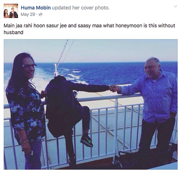 Хума сначала категорически отказывалась ехать одна, но потом решила отправиться в Грецию с родителями мужа 😁