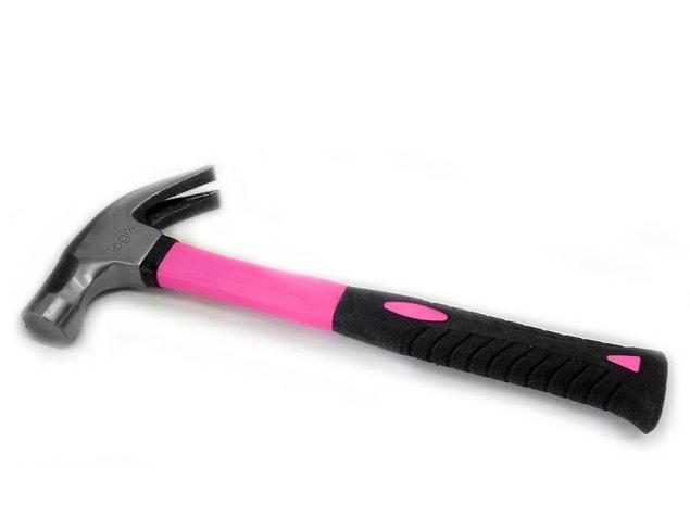 6. Delicate pink hammer for the delicate tiny hands.